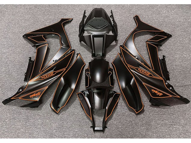 2011-2015 Doublure Noir Mat & Orange ZX10R Carénage 2011-2015 Doublure Noir Mat & Orange ZX10R Carénage