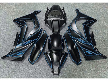 2011-2015 Doublure Noire Mate & Bleue ZX10R Carénage