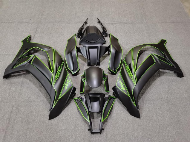 2011-2015 Doublure Noire Mate & Verte ZX10R Carénage 2011-2015 Doublure Noire Mate & Verte ZX10R Carénage