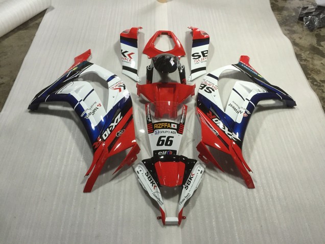2011-2015 Rouge Bleu & Blanc Course ZX10R Carénage 2011-2015 Rouge Bleu & Blanc Course ZX10R Carénage