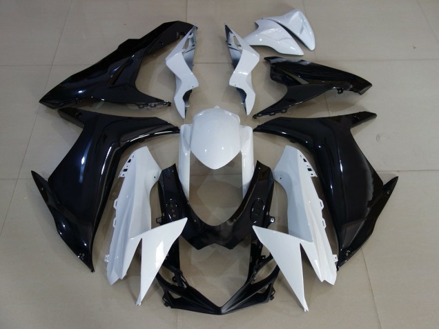 2011-2024 Blanc Brillant & Noir GSXR 600-750 Carénage 2011-2024 Blanc Brillant & Noir GSXR 600-750 Carénage