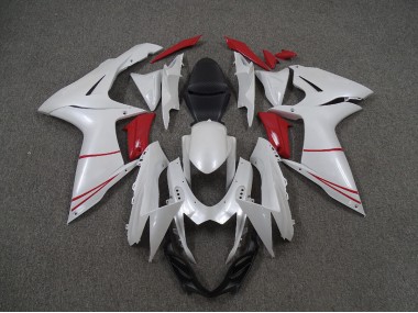 2011-2024 Blanc Nacré & Rouge GSXR 600-750 Carénage