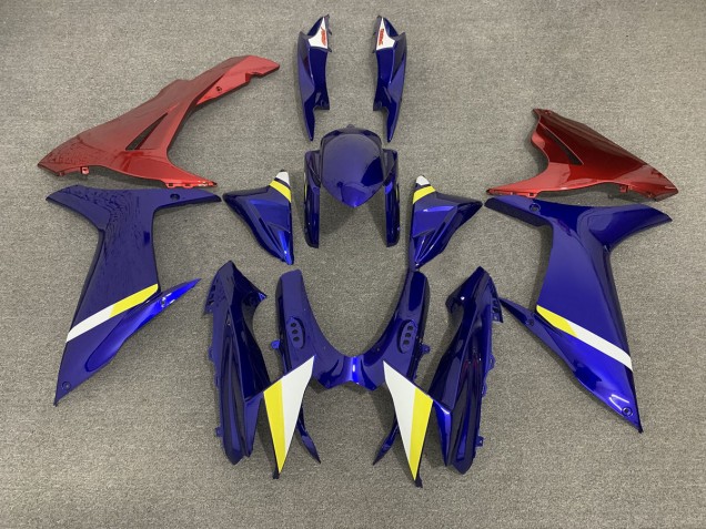 2011-2024 Bleu Avec Bas Rouges GSXR 600-750 Carénage 2011-2024 Bleu Avec Bas Rouges GSXR 600-750 Carénage