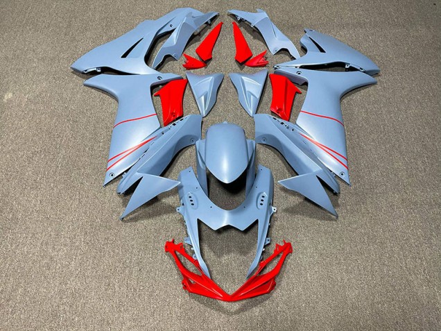 2011-2024 Bleu Ciel Mat & Rouge GSXR 600-750 Carénage 2011-2024 Bleu Ciel Mat & Rouge GSXR 600-750 Carénage