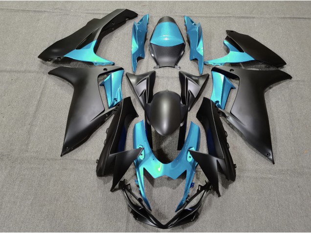 2011-2024 Bleu Clair & Noir Mat GSXR 600-750 Carénage 2011-2024 Bleu Clair & Noir Mat GSXR 600-750 Carénage