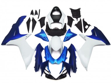 2011-2024 Kit De Style Uni Blanc & Bleu GSXR 600-750 Carénage
