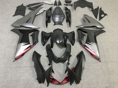 2011-2024 Noir Brillant & Gris Mat GSXR 600-750 Carénage