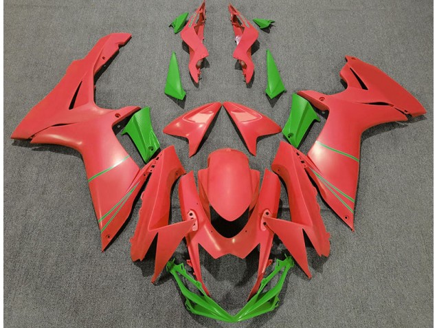 2011-2024 Pamplemousse Mat Rouge & Vert GSXR 600-750 Carénage 2011-2024 Pamplemousse Mat Rouge & Vert GSXR 600-750 Carénage