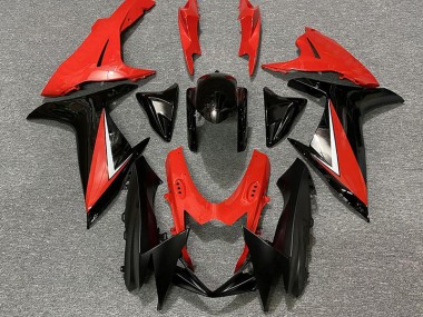 2011-2024 Rouge Brillant & Noir GSXR 600-750 Carénage