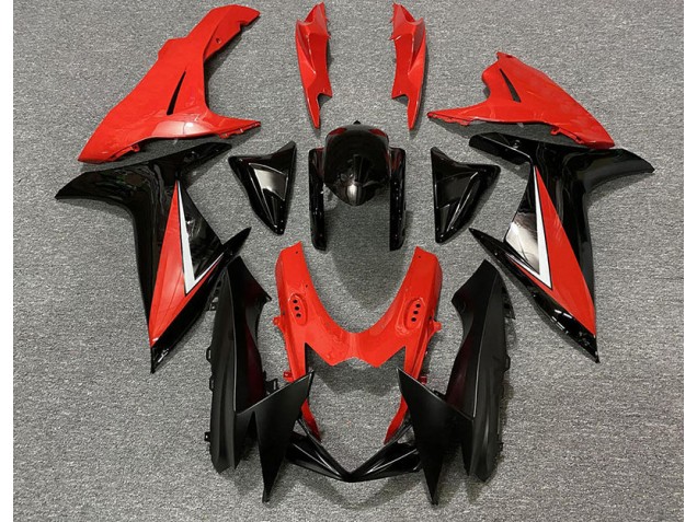 2011-2024 Rouge Brillant & Noir GSXR 600-750 Carénage 2011-2024 Rouge Brillant & Noir GSXR 600-750 Carénage