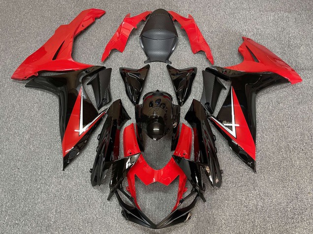 2011-2024 Rouge Profond & Noir Brillant GSXR 600-750 Carénage 2011-2024 Rouge Profond & Noir Brillant GSXR 600-750 Carénage