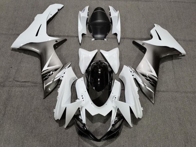 2011-2024 Style Blanc Brillant & Argent GSXR 600-750 Carénage 2011-2024 Style Blanc Brillant & Argent GSXR 600-750 Carénage
