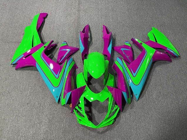 2011-2024 Vert Bleu Clair & Magenta GSXR 600-750 Carénage 2011-2024 Vert Bleu Clair & Magenta GSXR 600-750 Carénage