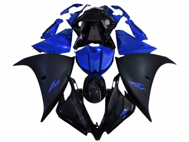 2012-2014 Noir Mat & Bleu R1 Carénage