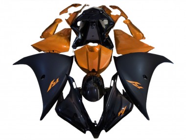 2012-2014 Noir Mat & Orange R1 Carénage