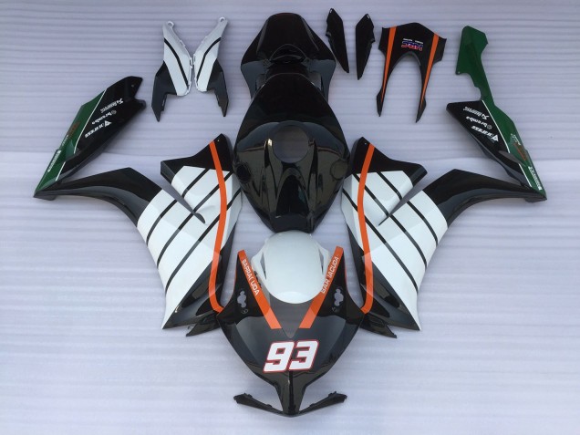 2012-2016 93 Baracuda Blanc & Noir CBR1000RR Carénage