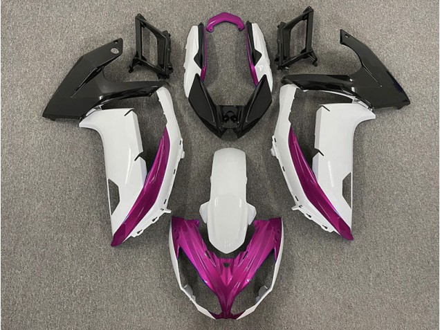 2012-2016 Blanc Brillant & Magenta Ninja 650R Carénage 2012-2016 Blanc Brillant & Magenta Ninja 650R Carénage