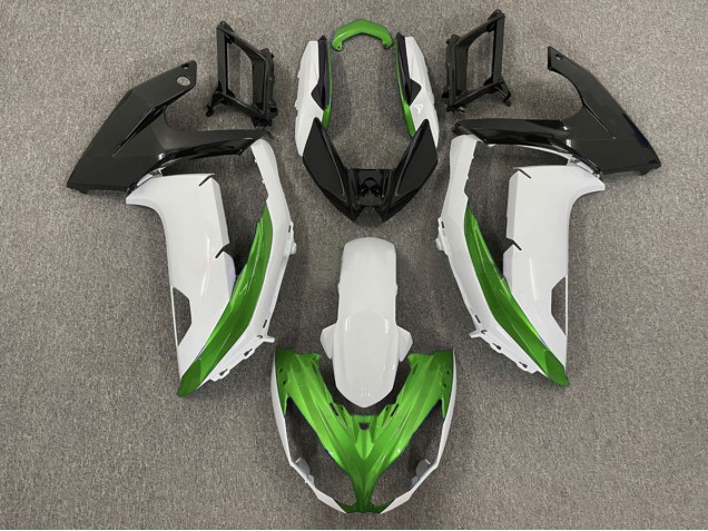 2012-2016 Blanc Brillant & Vert Ninja 650R Carénage 2012-2016 Blanc Brillant & Vert Ninja 650R Carénage