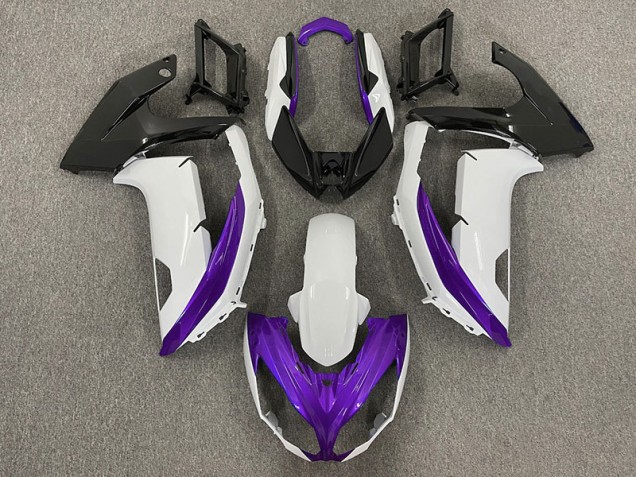 2012-2016 Blanc Brillant & Violet Ninja 650R Carénage 2012-2016 Blanc Brillant & Violet Ninja 650R Carénage