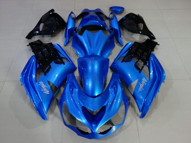 2012-2021 Bleu Vif & Noir Brillant ZX14R Carénage 2012-2021 Bleu Vif & Noir Brillant ZX14R Carénage