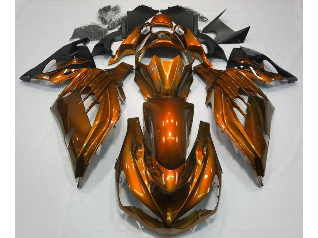 2012-2021 Brillant Orange Brûlé ZX14R Carénage 2012-2021 Brillant Orange Brûlé ZX14R Carénage