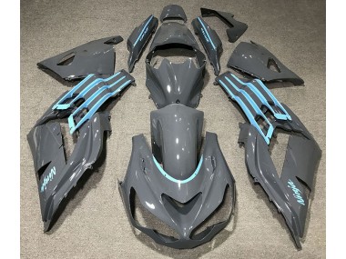 2012-2021 Gris Brillant & Bleu Clair ZX14R Carénage