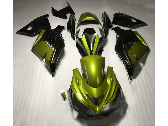 2012-2021 Jaune Brillant & Noir ZX14R Carénage 2012-2021 Jaune Brillant & Noir ZX14R Carénage