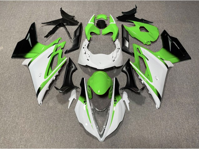 2013-2016 Blanc Brillant & Vert Daytona 675 Carénage 2013-2016 Blanc Brillant & Vert Daytona 675 Carénage