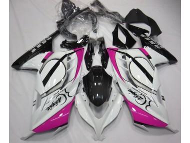 2013-2018 Blanc Brillant & Rose Ninja 300 Carénage