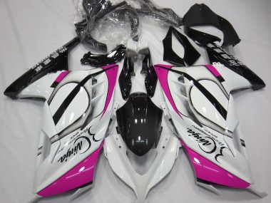 2013-2018 Blanc Brillant & Rose Ninja 300 Carénage