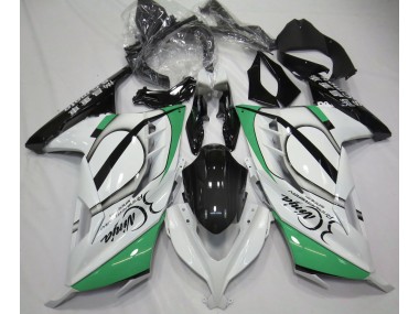 2013-2018 Blanc Brillant & Vert Ninja 300 Carénage