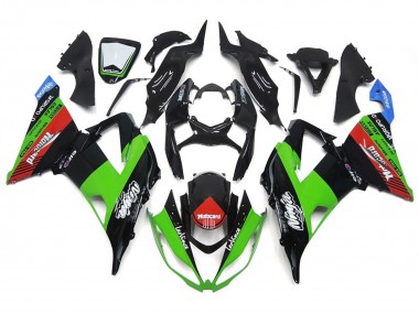 2013-2018 Motocard Verte & Noire ZX6R Carénage