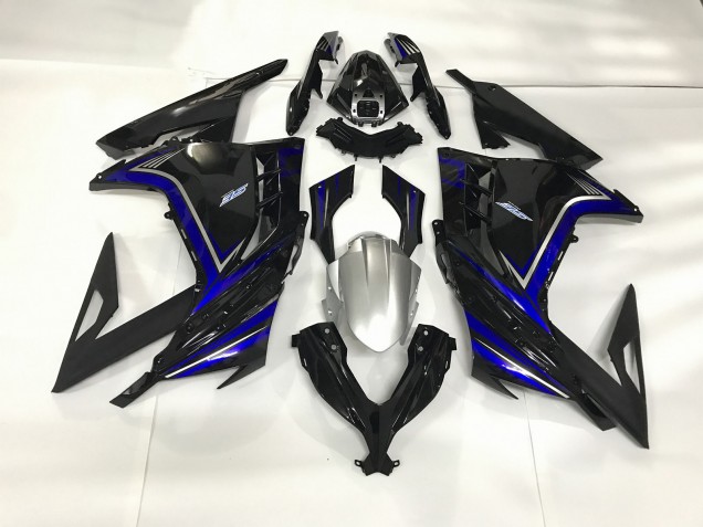 2013-2018 Noir Brillant & Bleu Ninja 300 Carénage 2013-2018 Noir Brillant & Bleu Ninja 300 Carénage