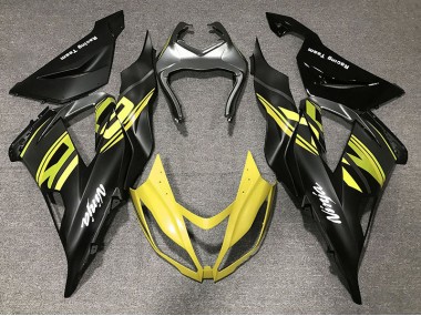 2013-2018 Noir Brillant & Jaune ZX6R Carénage