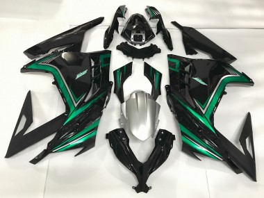 2013-2018 Noir Brillant & Vert Émeraude Ninja 300 Carénage