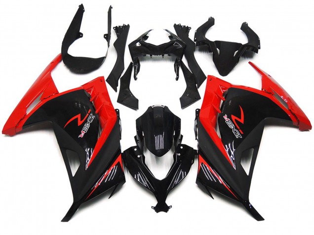 2013-2018 Rouge & Noir Brillant Ninja 300 Carénage 2013-2018 Rouge & Noir Brillant Ninja 300 Carénage