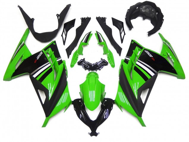 2013-2018 Vert Noir & Blanc Brillant Ninja 300 Carénage 2013-2018 Vert Noir & Blanc Brillant Ninja 300 Carénage