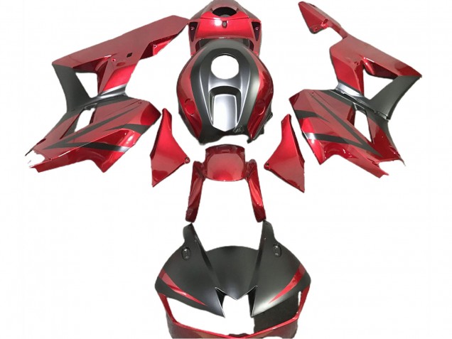 2013-2023 Rouge Profond & Noir Mat CBR600RR Carénage 2013-2023 Rouge Profond & Noir Mat CBR600RR Carénage