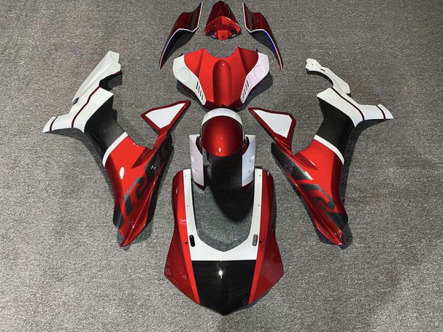 2015-2019 Accents Rouges & Fibre De Carbone R1 Carénage