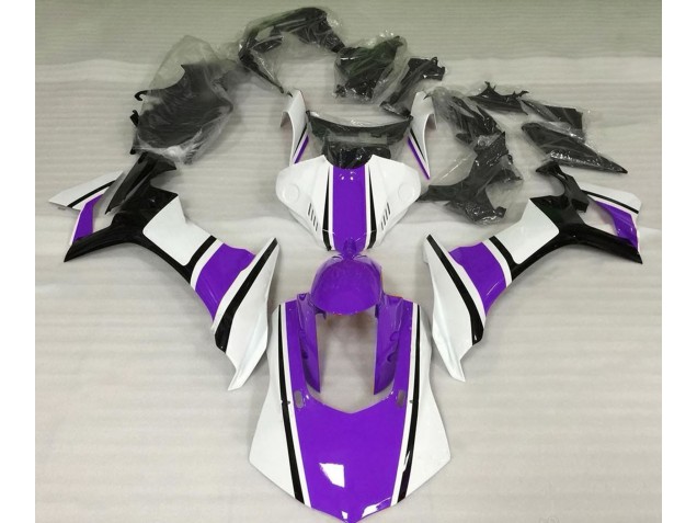 2015-2019 Blanc Brillant Violet & Noir R1 Carénage 2015-2019 Blanc Brillant Violet & Noir R1 Carénage