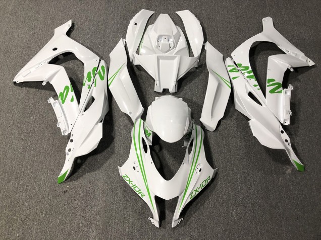 2016-2019 Kawi Blanc Vert Perle ZX10R Carénage 2016-2019 Kawi Blanc Vert Perle ZX10R Carénage
