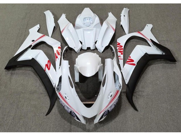 2016-2019 Logos Blanc Nacré & Rouge ZX10R Carénage 2016-2019 Logos Blanc Nacré & Rouge ZX10R Carénage