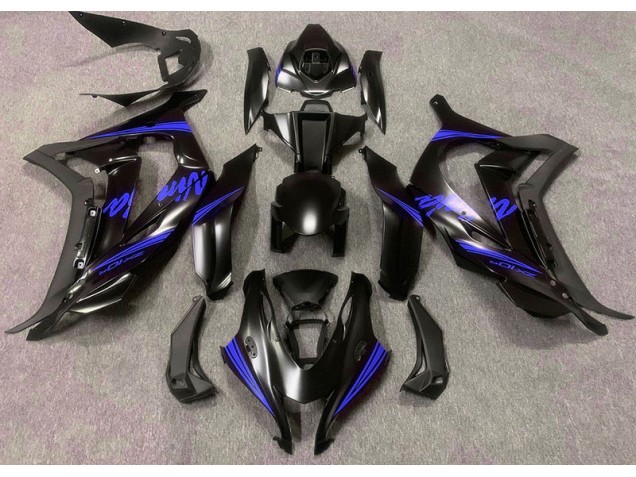 2016-2019 Noir Satiné & Bleu ZX10R Carénage 2016-2019 Noir Satiné & Bleu ZX10R Carénage