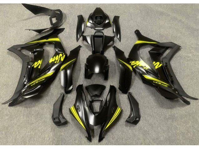2016-2019 Noir Satiné & Jaune ZX10R Carénage 2016-2019 Noir Satiné & Jaune ZX10R Carénage