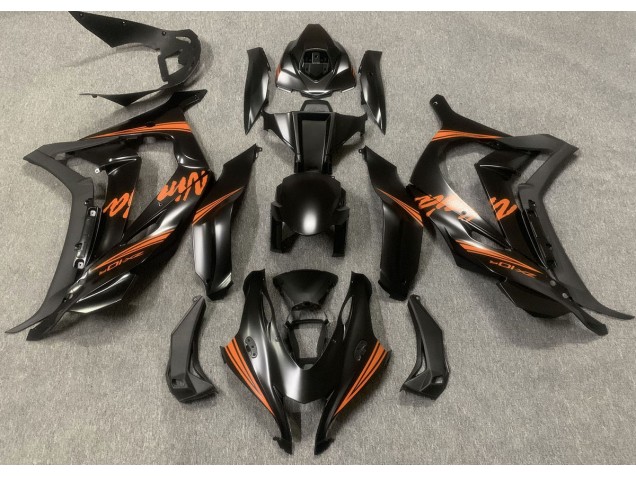 2016-2019 Noir Satiné & Orange ZX10R Carénage 2016-2019 Noir Satiné & Orange ZX10R Carénage
