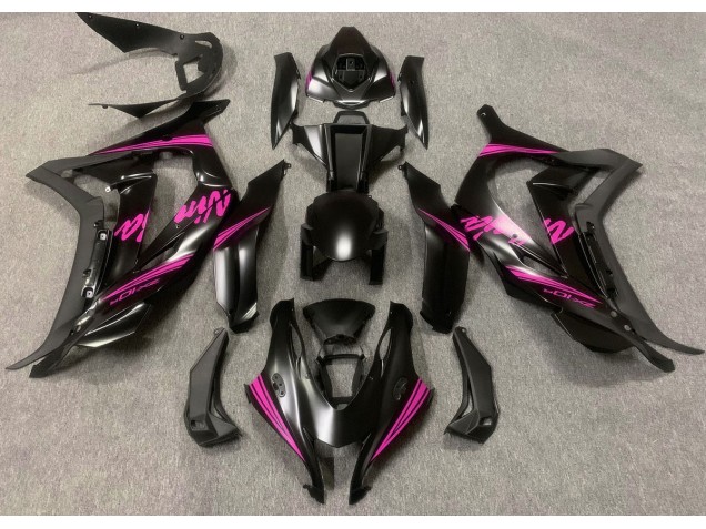 2016-2019 Noir Satiné & Rose ZX10R Carénage 2016-2019 Noir Satiné & Rose ZX10R Carénage