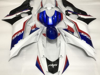 2017-2021 Blanc Brillant & Bleu Profond R6 Carénage