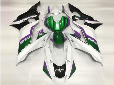 2017-2021 Vert & Blanc Brillant R6 Carénage