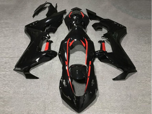 2017-2023 Noir Brillant Avec Doublure Rouge CBR1000RR Carénage 2017-2023 Noir Brillant Avec Doublure Rouge CBR1000RR Carénage
