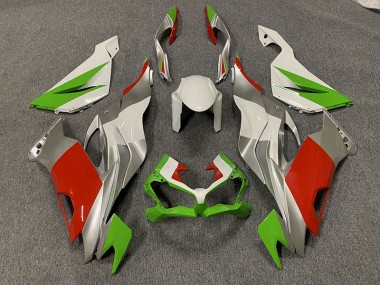 2019-2023 Personnalisé Rouge / Vert & Argent ZX6R Carénage